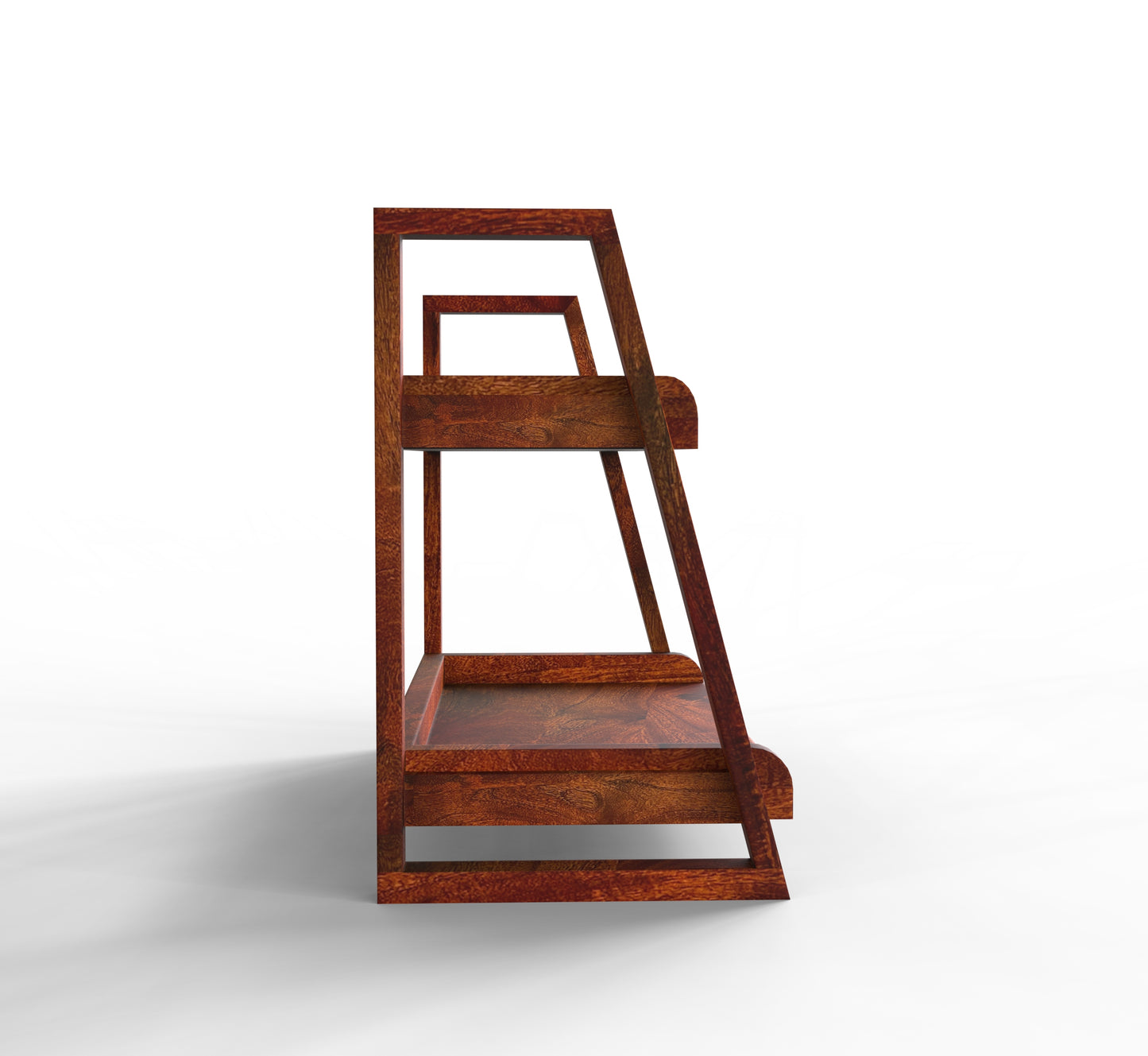 Handcrafted Mango Wood Kitchen Organizer – 2-Tier Storage Rack