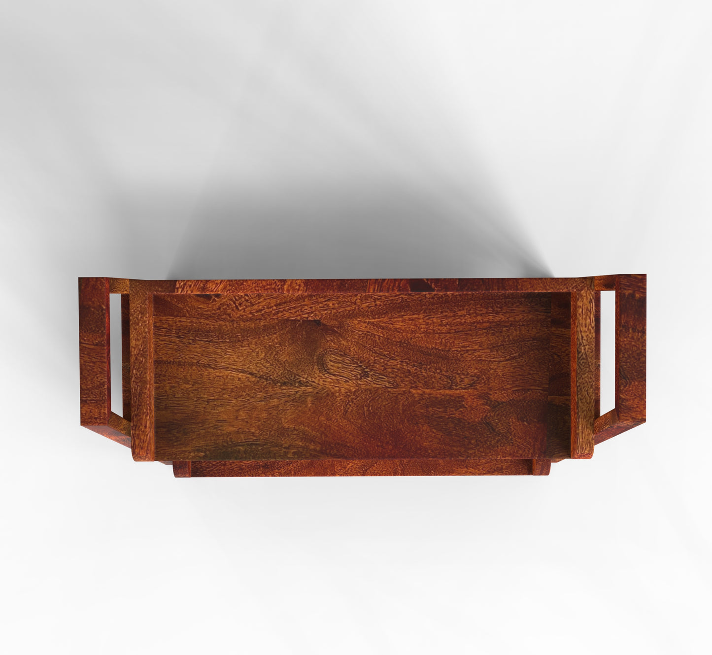 Handcrafted Mango Wood Kitchen Organizer – 2-Tier Storage Rack